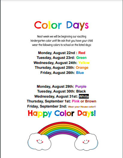 Color Days!